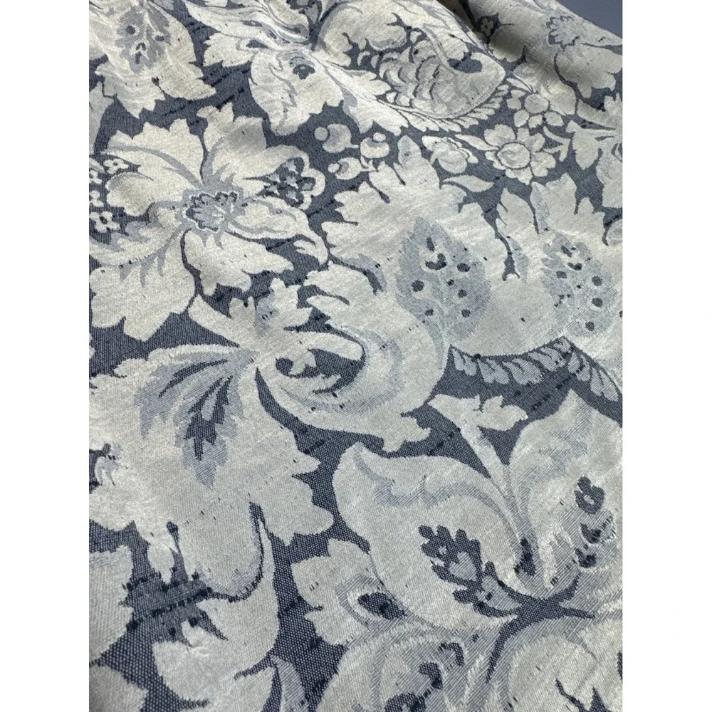 Criscione New York Vintage 80s Floral Damask Tapestry Skirt Grey Silver Sz M USA